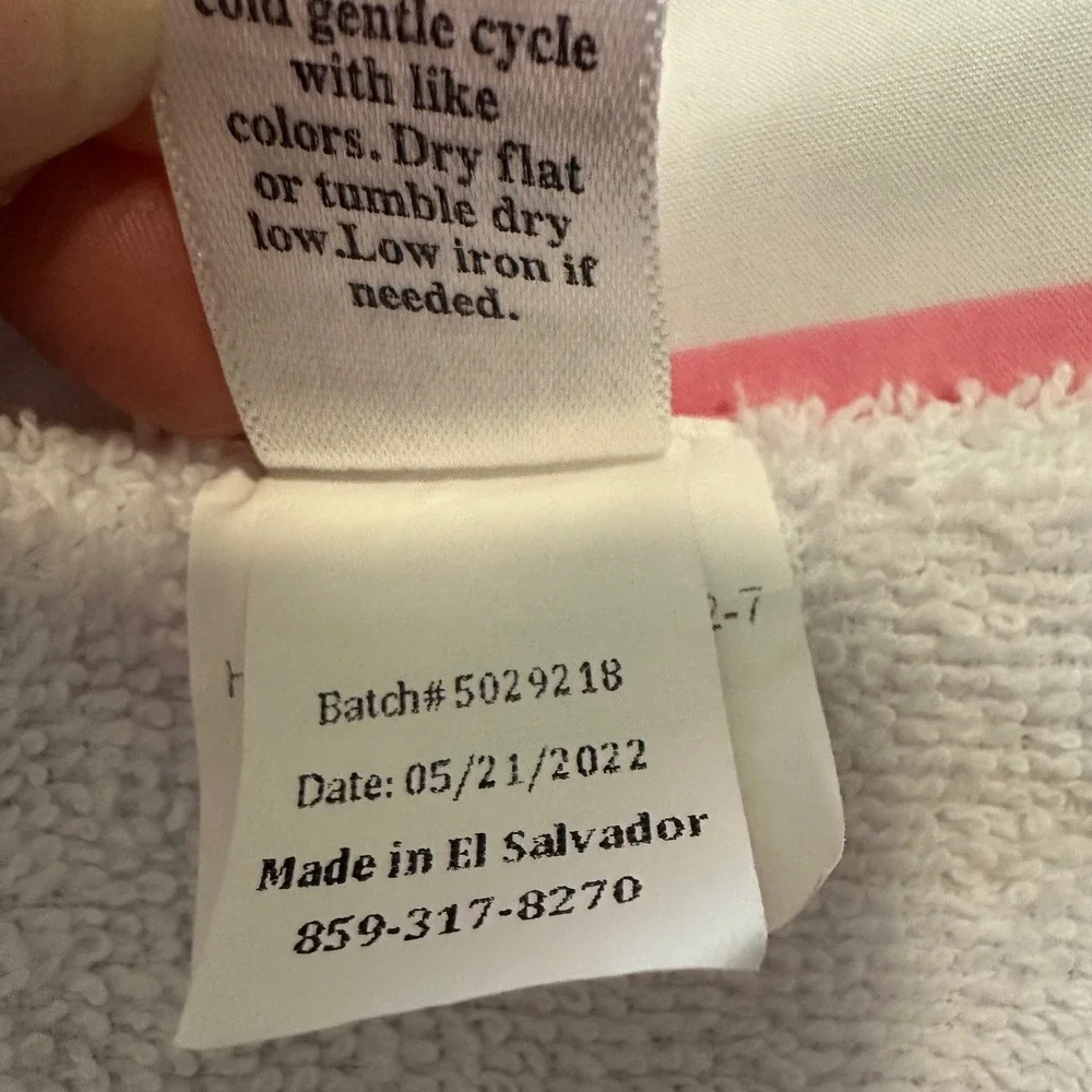 Beaufort Bonnet‎ Company Kids Beach Towel Pink White Striped Terry Cloth